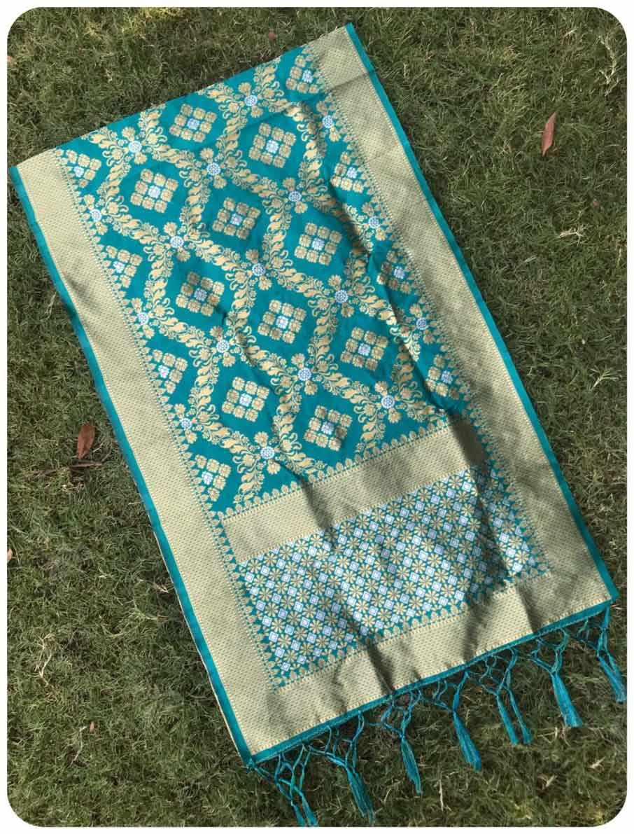 Golden Silver Thread Silk Dupatta Leading Supplier Golden Silver Thread Silk Dupatta Leading Supplier